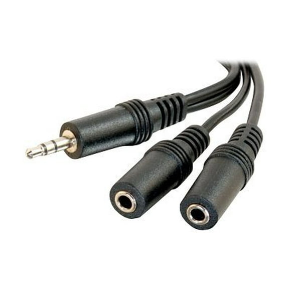 C2G Value Series 6ft One 3.5mm Stereo Male to Two 3.5mm Stereo Female Y-Cable - audio splitter - 6 ft
