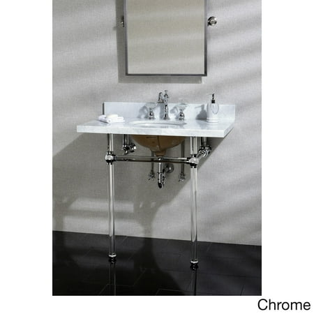 Kingston Br Vintage Carrara Marble 36 Inch Console Sink And Kingston Br Vintage Carrara Marble 36 Inch Console Sink And Acrylic Stand
