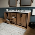 thumbnail image 3 of Ziva 72 in W x 22 in D Rustic Barnwood Double Bath Vanity, Cultured Marble Top and 30 in Mirrors, 3 of 8
