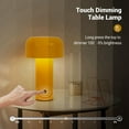 thumbnail image 3 of Cordless Mushroom Table Lamp,Rechargeable Operated LED Desk Lamp,3 Color Stepless Dimmable Night Light Bedside Lamp, 3 of 8