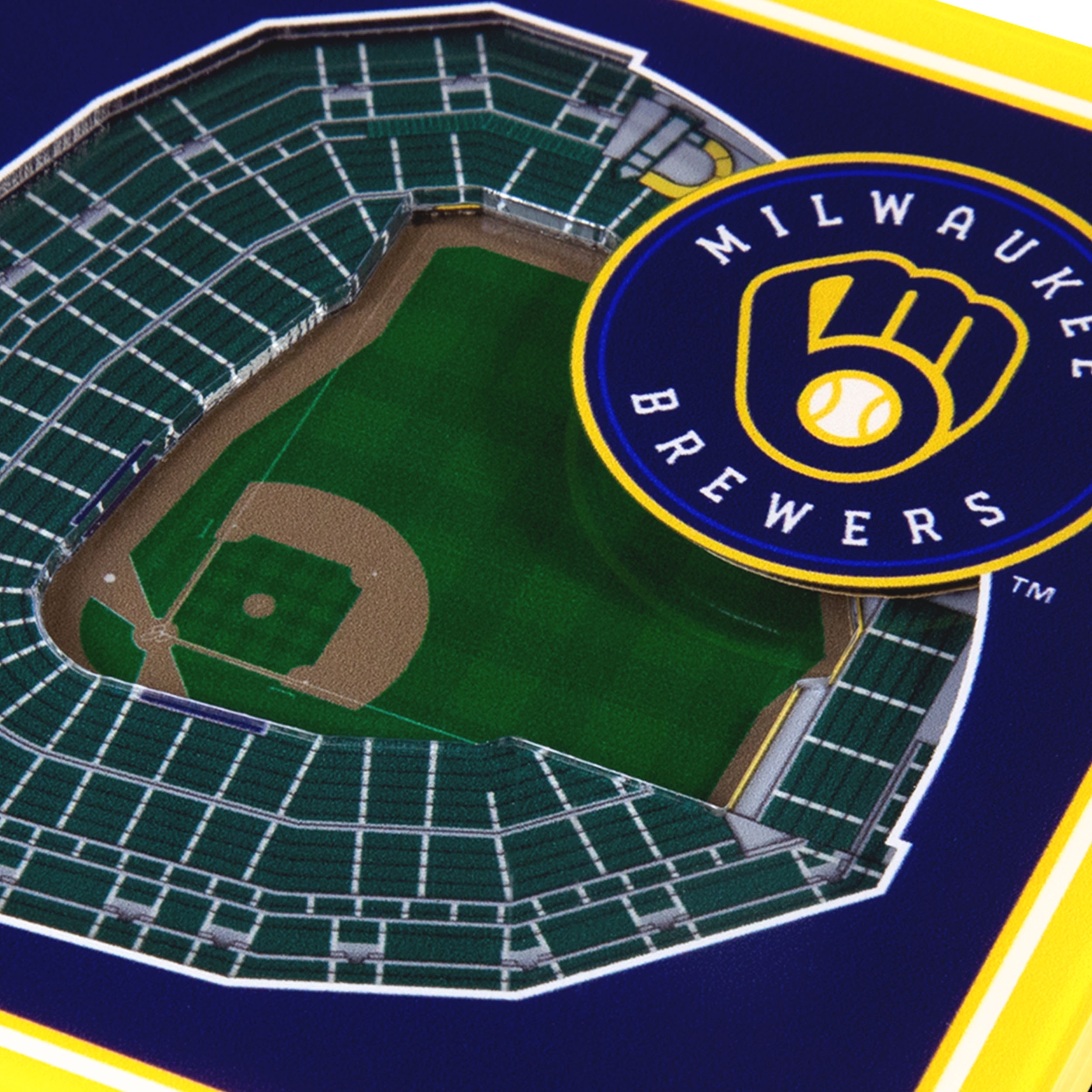 YouTheFan MLB Milwaukee Brewers Stadiumview Cribbage