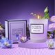 thumbnail image 5 of Juego de cestas de regalo para spa con iniciales MADDIFY Lavender con vaso, 5 of 7