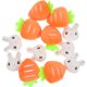 thumbnail image 3 of 12 piezas Mini conejo forma de zanahoria broches broche decorativo accesorios de ropa, 3 of 5