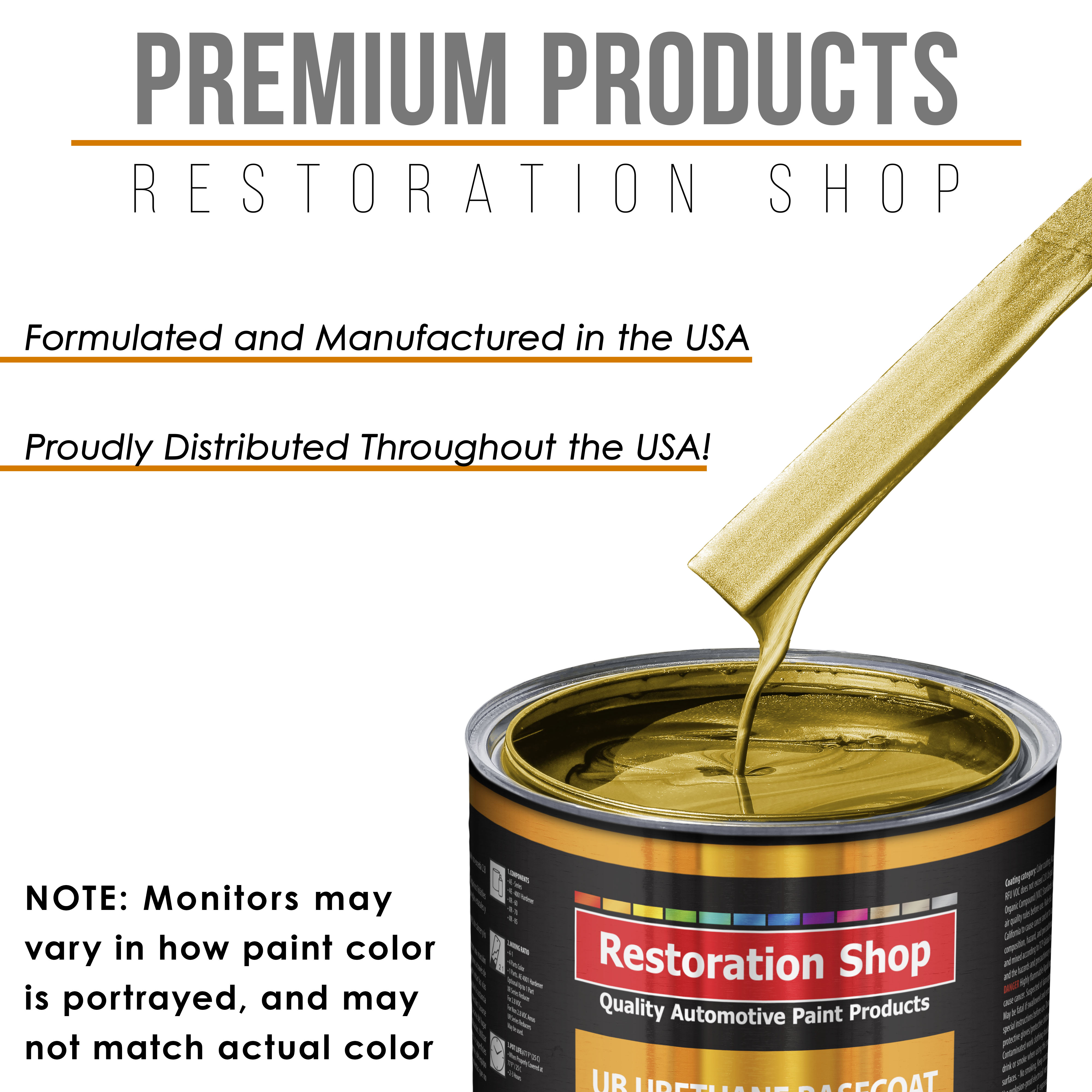 Anniversary Gold Metallic 1 Gallon URETHANE BASECOAT Car Auto Body Paint