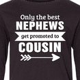 thumbnail image 4 of Inktastic Only the Best Nephews Get Promoted to Cousin Long Sleeve Youth T-Shirt, 4 of 5