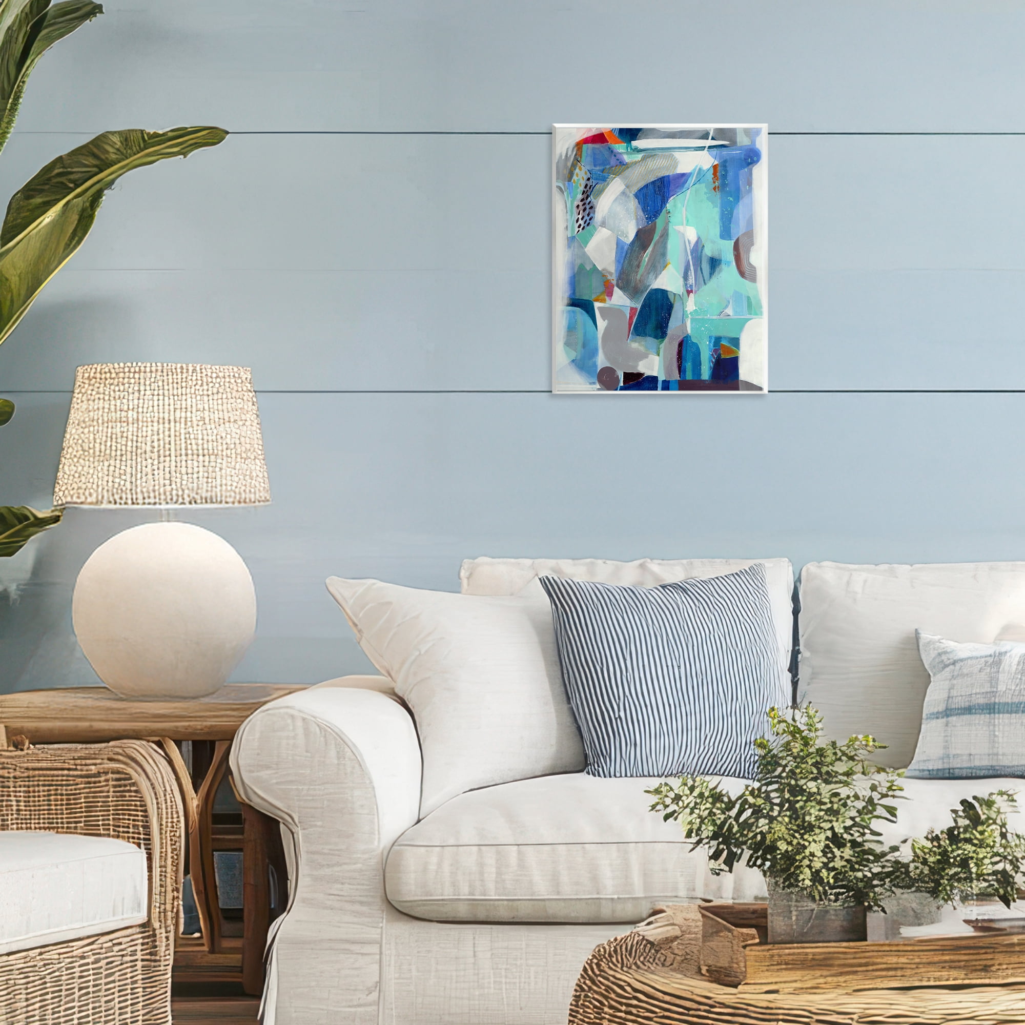 Stupell Industries Complex Blue Layers Wall Plaque Art, design by Jill Martin