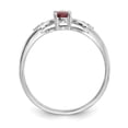 thumbnail image 2 of 14k White Gold Solid Ruby Diamond Band Ring, 2 of 7