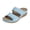 stag126-Blue, variant on BRICH Women's Dual Strap Wedge Slide Sandals 2026 Slip on Flats Open Toe Adjustable Hollow out Leather Low Wedge Heel Non Slip Walking Shoes White 8.5