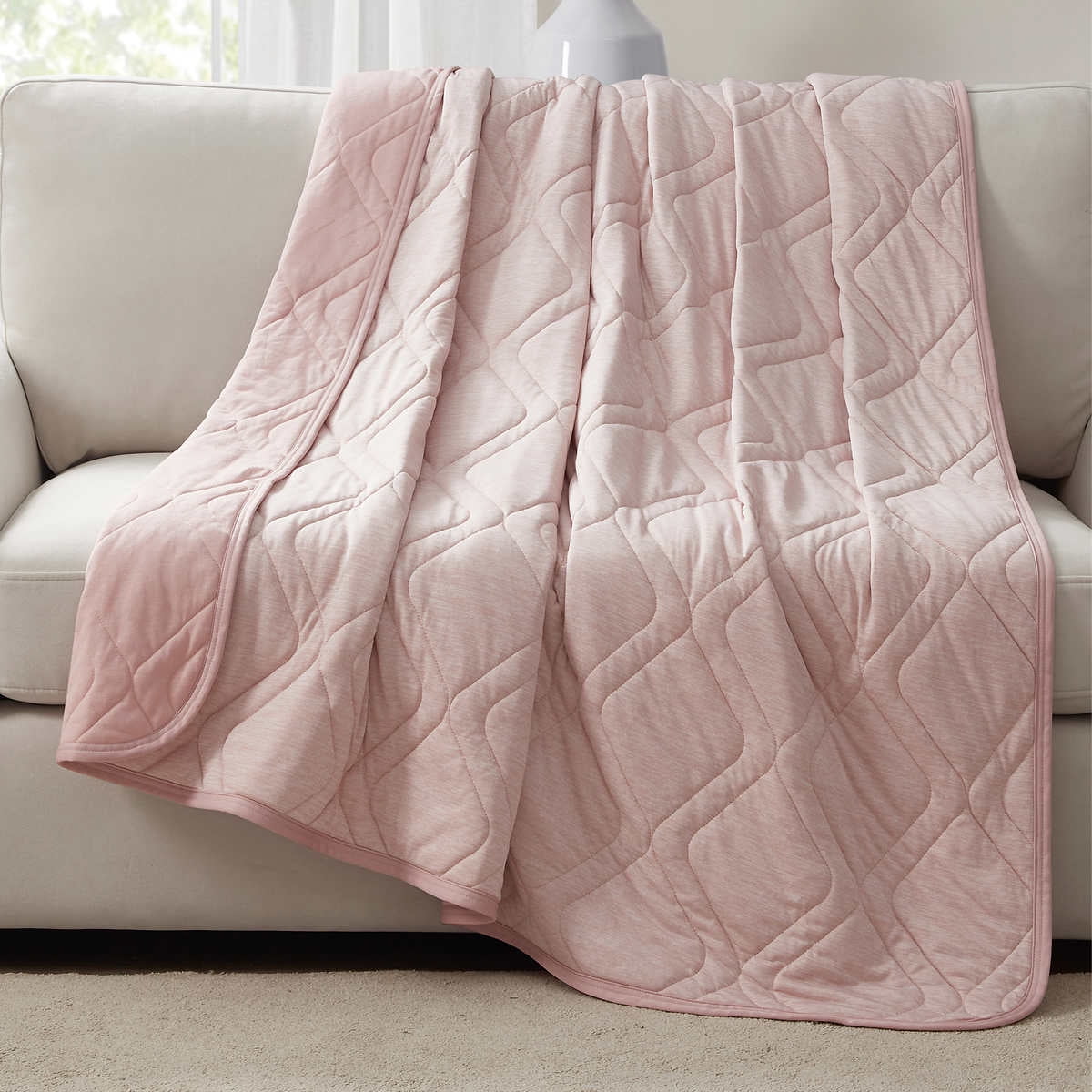 Brookstone Cooling Throw Pink
