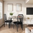 thumbnail image 2 of Chic chamfered dining set: 2-chair moderno mesa con pu cushion para home, kitchen, apartment & sala de estar, 2 of 9