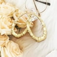 thumbnail image 5 of JoeytheJewelryNY 18k Layered Real Gold Filled oval bamboo hoop earrings #70, 5 of 5