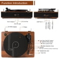 thumbnail image 2 of Tocadiscos LP&NO.1 con altavoces USB de caoba, 2 of 6