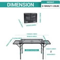 thumbnail image 3 of Nice C Folding Grill Table, Camping Table, Tailgate Tables, Grill Tables, Outdoor, Metal Folding Adjustable Height&Width, Mesh Net, Carry Handle, 3 of 7