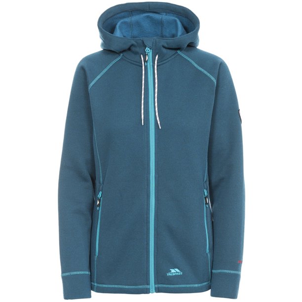 Trespass - Chaqueta con capucha y cremallera completa modelo Whirlwind para mujer (Cerceta)