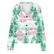 thumbnail image 5 of Puntoco Chaqueta Informal Con Botones Y Estampado Navideño Para Mujer, 5 of 5