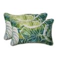 thumbnail image 1 of Indoor-Outdoor Key Cove Lagoon Rectangular Throw Pillow, Green - Set of 2, 1 of 1