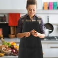 thumbnail image 1 of unbranded Delantal De Cocina Negro Impermeable Con Bolsillos Para Chef Profesional, 1 of 8