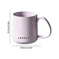 thumbnail image 3 of Dongrere Plastic Coffee Mug, Solid Color Tea Cup with Handle, Simple Drinkware Cup for Home, Office and Cafe Use, 3.3x3.6 Inch, Purple, 3 of 6