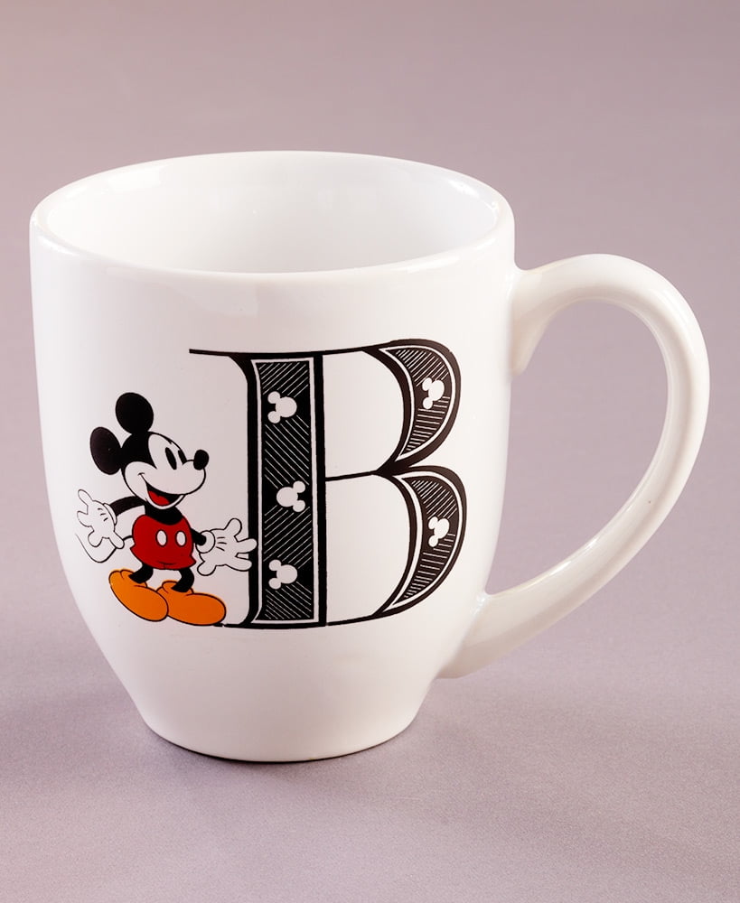 Disney Mickey Mouse Coffee Cup Mug Initial Letter Monogram M 12 Ounce