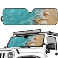 thumbnail image 2 of Uorisanigo Starfish Shell Windshield Sun Shade for 2018-2025 Jeep Wrangler JL JLU & 2020-2025 Jeep Gladiator Windshield Shade Heat Shield Cover Bolck UV Rays & Protect Car Accessories, 2 of 7