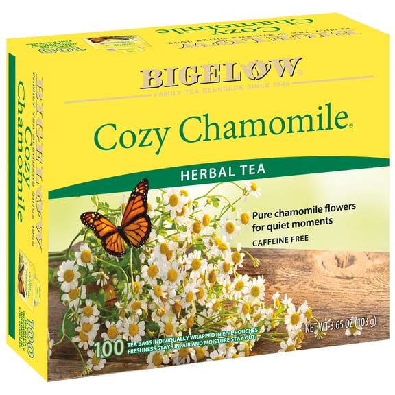Bigelow, Cozy Chamomile, Herbal Tea Bags, 100 Count