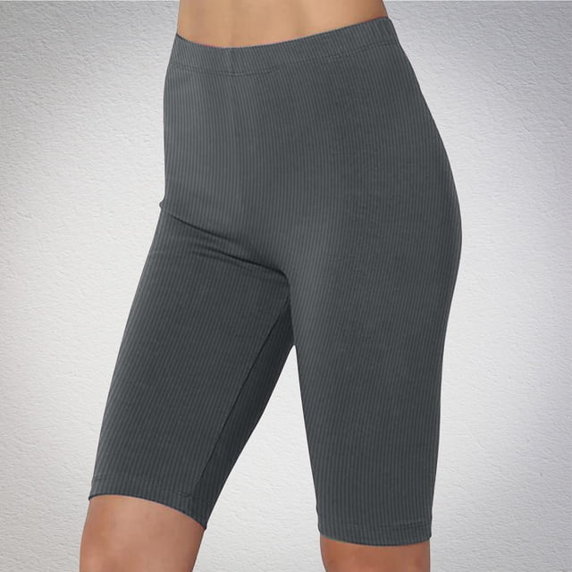 Women Elastic Waist Summer Solid Casual with Outing Half Shorts Pants
