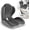 Dark Grey, variant on Ergonomic Waist Support and Seat Cushion, 2-in-1 Memory Foam Pad, Hollow Design for Coccyx, Suitable for Office Chairs, Car Safety Seats and Household Use - Relieves Lower Back and Hip Pain (Black)