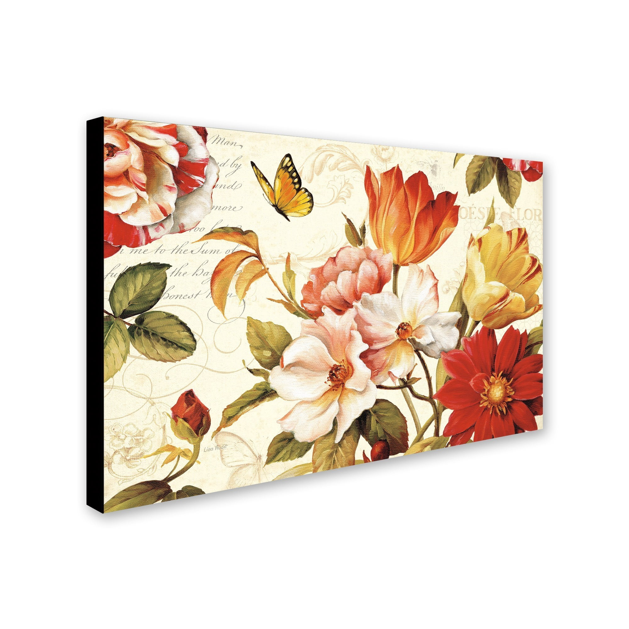 Trademark Fine Art "Poesie Florale III" Canvas Art by Lisa Audit