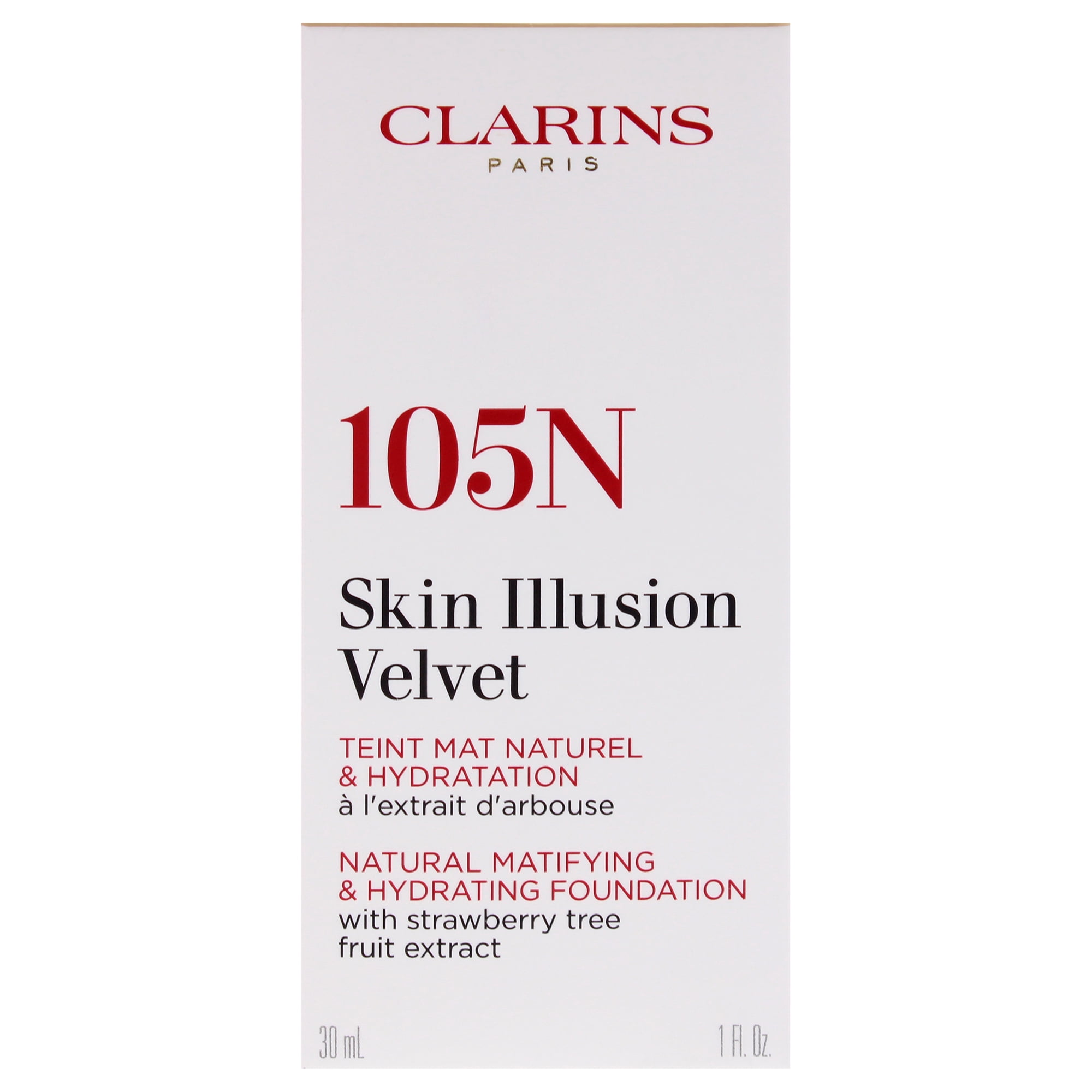 Skin Illusion Velvet Foundation - 105N Nude by Clarins for Women - 1 oz Foundation