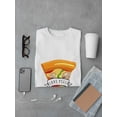 thumbnail image 3 of Love Pizza Graphic Men White T-Shirt, Male x-Large, 3 of 4