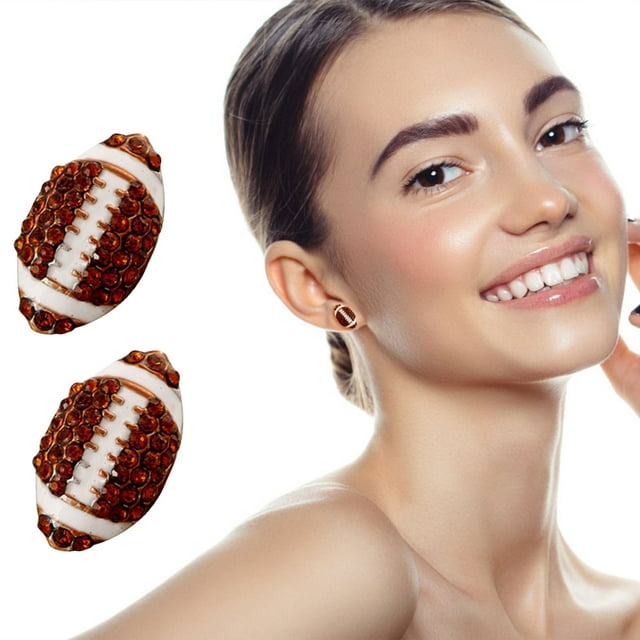 DPTALR Ball Game Earrings Gifts For Girls Basketball Gift Alloy Rhinestone Earrings