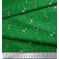 thumbnail image 3 of Soimoi Green Poly Georgette Fabric Glass,Straw & Drinks Summer Designs Fabric Prints By Yard 42 Inch Wide, 3 of 3