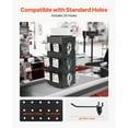 thumbnail image 4 of KFFKFF Rotating Pegboard Display Stand, 7.4 x 7.4 x 17 in, 4-Sided Spinning Organizer with 24 Hooks, Durable Steel Rack for Retail Stores, Jewelry Displays, and Craft Storage, Black, 4 of 9