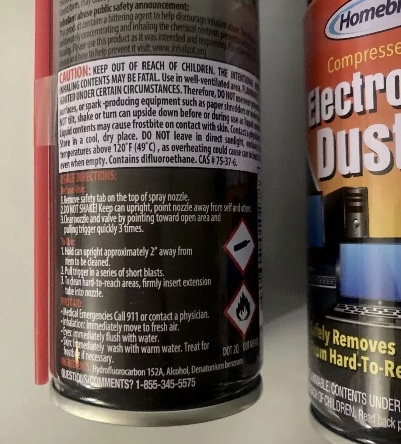 CIRCLE- 2 Air Duster Cans Spray Electronics 2 Oz Computer Keyboard Particle Remover Comp