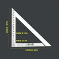 thumbnail image 3 of Gkeoshab Outils de Menuiserie Angle de Frappe 45 90° Angle de 200mm à 300mm Angle de Charpentier Règle Triangulaire en Aluminium pour Marquage et Dessin Précis Maison & Jardin, 3 of 9