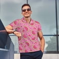 thumbnail image 5 of Daiia Watermelon Pattern Men’s Polo Shirts,Solid Deck Shirt,Classic Fit, Breathable Cotton Polo for Casual and Sport Wear-X-Large, 5 of 7