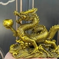 thumbnail image 6 of Feng Shui Wealth Copper Carving Lucky money dragon Statue Sculpture,Asian Animal Carved Wealth Spitting pet Life size Money Art Animal decor, 6 of 10