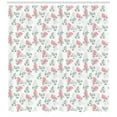 thumbnail image 3 of Ambesonne Floral Shower Curtain, Rose Petals Blossoms, 69"Wx84"L, Pale Pink Turquoise, 3 of 3