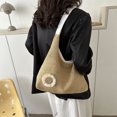 thumbnail image 4 of Bolso de mano para mujer, bolsos de paja, bolso de mano de verano, bolso grande de playa tejido (blanco), 4 of 6