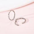 thumbnail image 3 of Limerencia G23 Titanium Slim Hoop Earrings, Hypoallergenic Nose/Lip Earrings Silver Unisex, 3 of 7