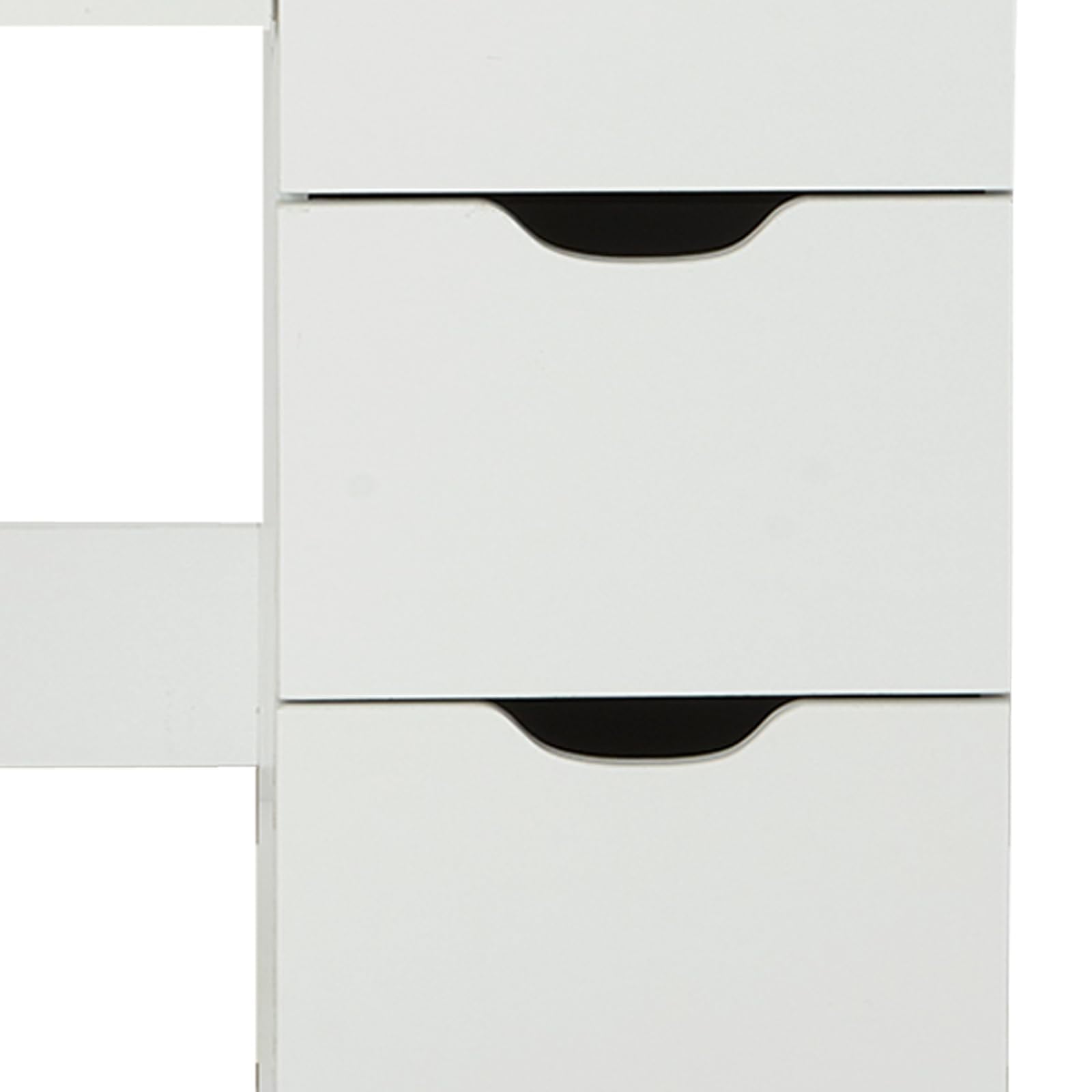 TROPOW Vanity Desk,Makeup Vanity,with Mirror and Lights,Makeup Vanity Desk with Mirror and Lights, 35 Inch Makeup Table with 4 Drawers and Built-in Power Strip, Makeup Studio, White