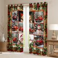 thumbnail image 2 of Manfei Kids Merry Xmas Gifts Curtains Pack of 2 (42x84 Each), Snowman Farm Truck Curtains Blackout, Christmas Red Green Bedroom Curtains, Luxury Room Decor, 2 of 6