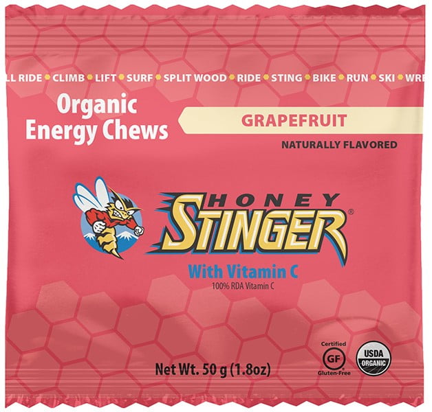 Honey Stinger Organic Energy Chews, Grapefruit, 1.8 Oz (Innerpack of 12