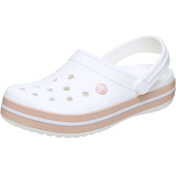 Zuecos Crocs Crocband Blanco Rosa Caramelo Talla 10W