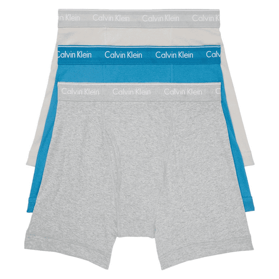 Calvin Klein Men's NB4003-950 Cotton Classics 3-Pack Boxer Brief, M