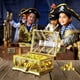 thumbnail image 2 of Cofre del tesoro pirata transparente con cerradura, caja de almacenamiento dorada para exhibir la colección de los más pequeños, caja de tesoro de plástico decorativa para juegos de fiesta y decoració, 2 of 5