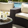 thumbnail image 2 of Crosley Catalina Wicker Patio Arm End Table in Brown, 2 of 6