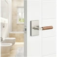 thumbnail image 2 of Sure-Loc LV102 FBL GRIP-WN Levanto Privacy Door Lever Set - Flat Black / Walnut, 2 of 7