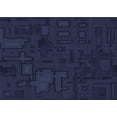 thumbnail image 1 of Ahgly Company Machine Washable Indoor Rectangle Transitional Night Blue Area Rugs, 2' x 4', 1 of 7