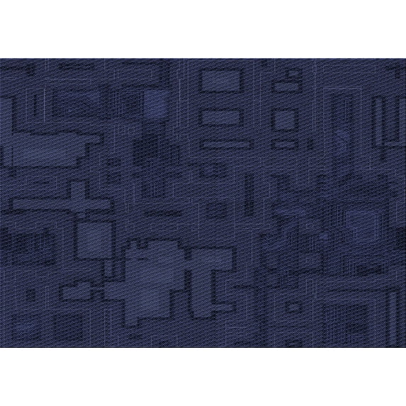 Ahgly Company Indoor Rectangle Patterned Night Blue Area Rugs, 4' x 6'